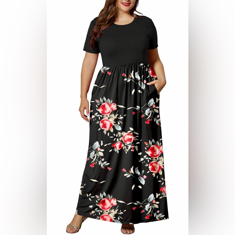 Sz 24 maxi dress with pockets